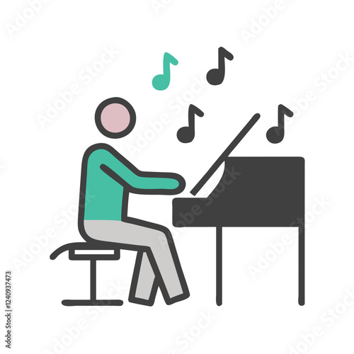 Man playing piano icon