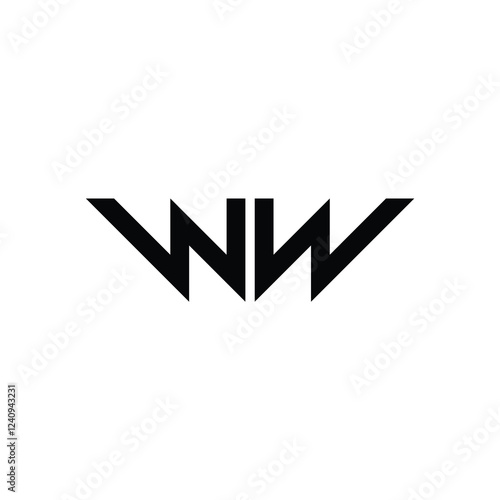 WW monogram logo design letter text name symbol monochrome logotype alphabet character simple logo