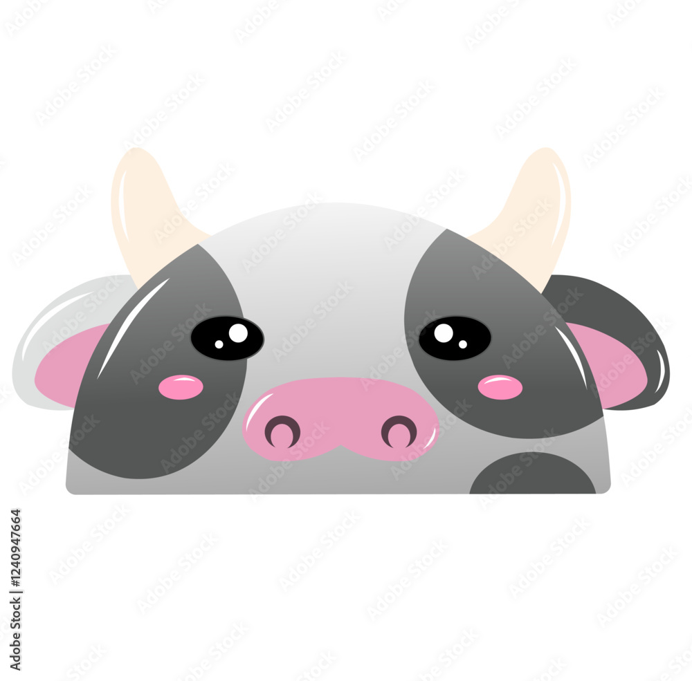 cute cow vector, drawing cartoon cow face, drawing cow face easy and simple full color. cute cow vector, drawing cartoon cow face, drawing cow face easy and simple full color.