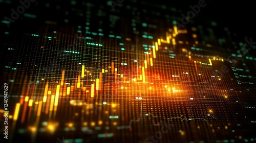 Wallpaper Mural Fiery Waveform Digital Art Torontodigital.ca