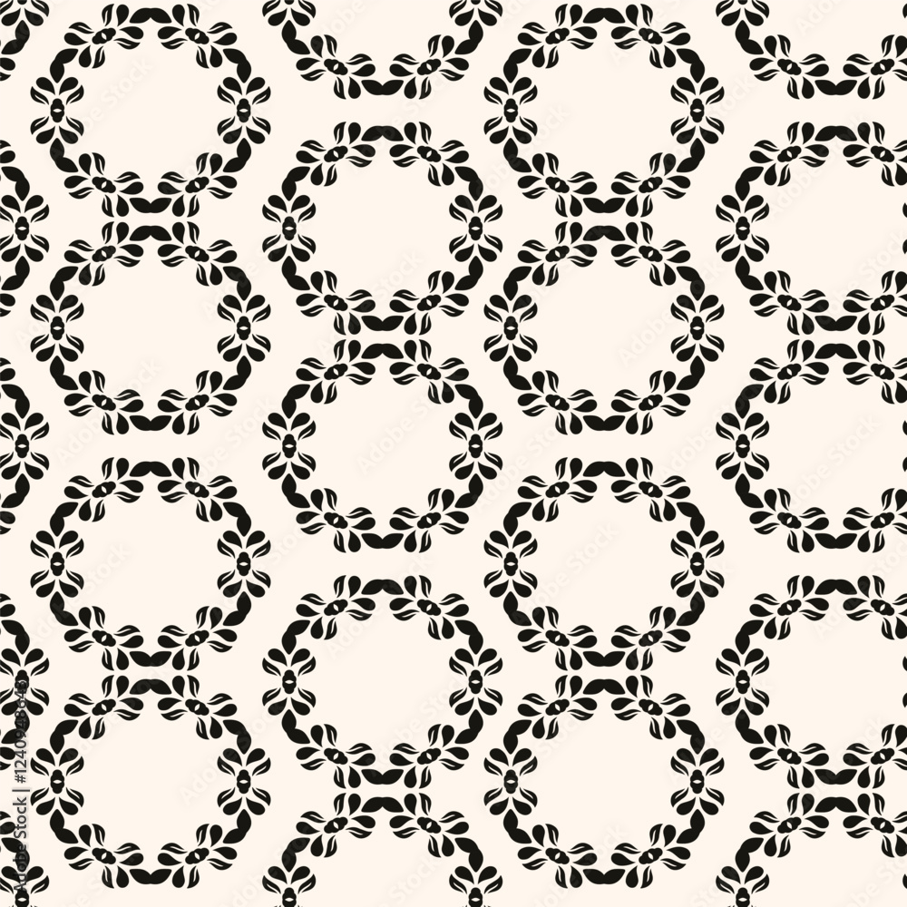Simple minimalist geometric seamless pattern. Abstract monochrome minimal background with small floral shapes. Subtle repeat design for decor, print. Simple minimalist geometric seamless pattern. Abstract monochrome minimal background with small floral shapes. Subtle repeat design for decor, print.