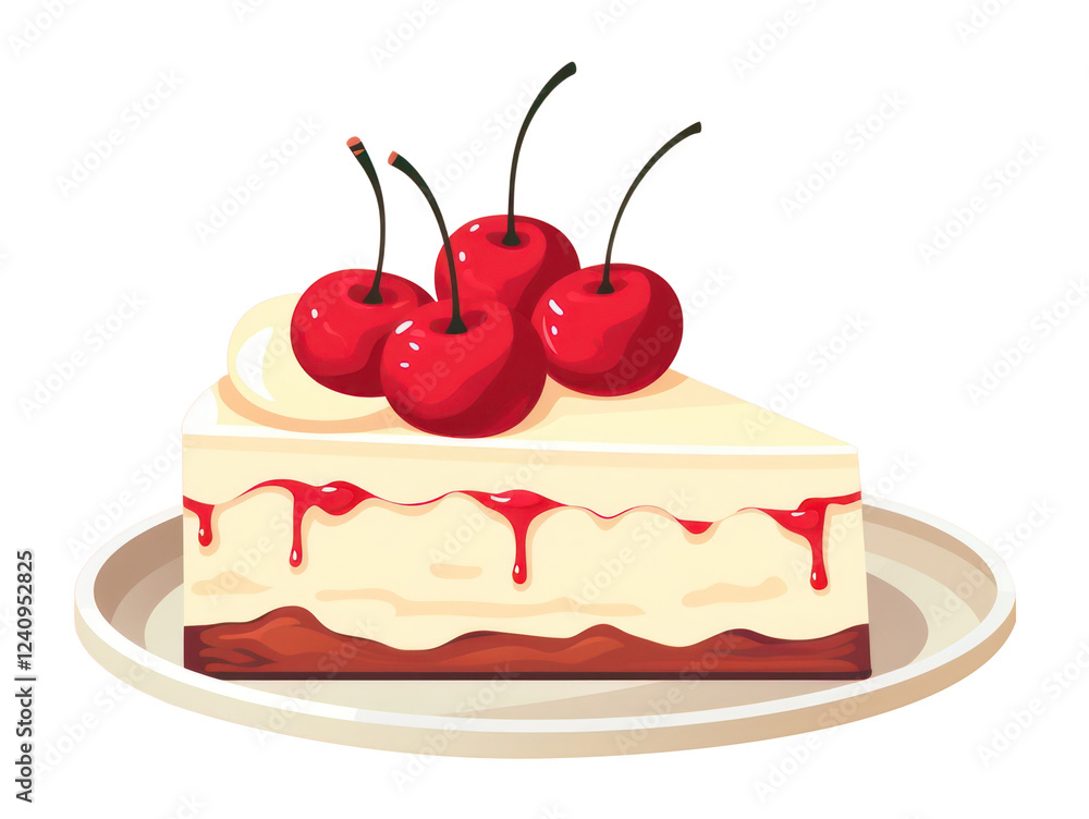 PNG Cherry cheescake dessert cream fruit. PNG Cherry cheescake dessert cream fruit.