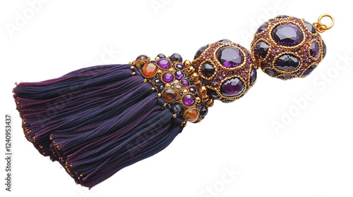 Wallpaper Mural Luxury Tassel Jewelry with Gemstone and Beads Isolated on Transparent Background Torontodigital.ca