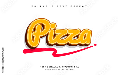 Pizza editable text effect template