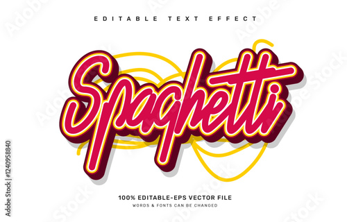 Spaghetti editable text effect template