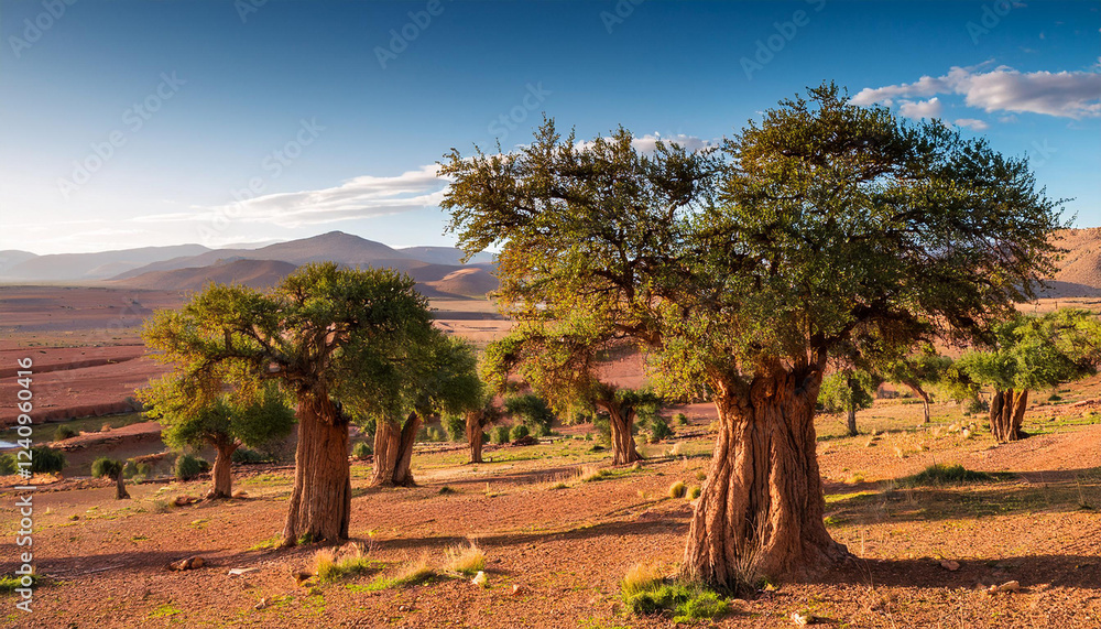 Fototapeta premium arganiers dans la vallee du souss sud du maroc