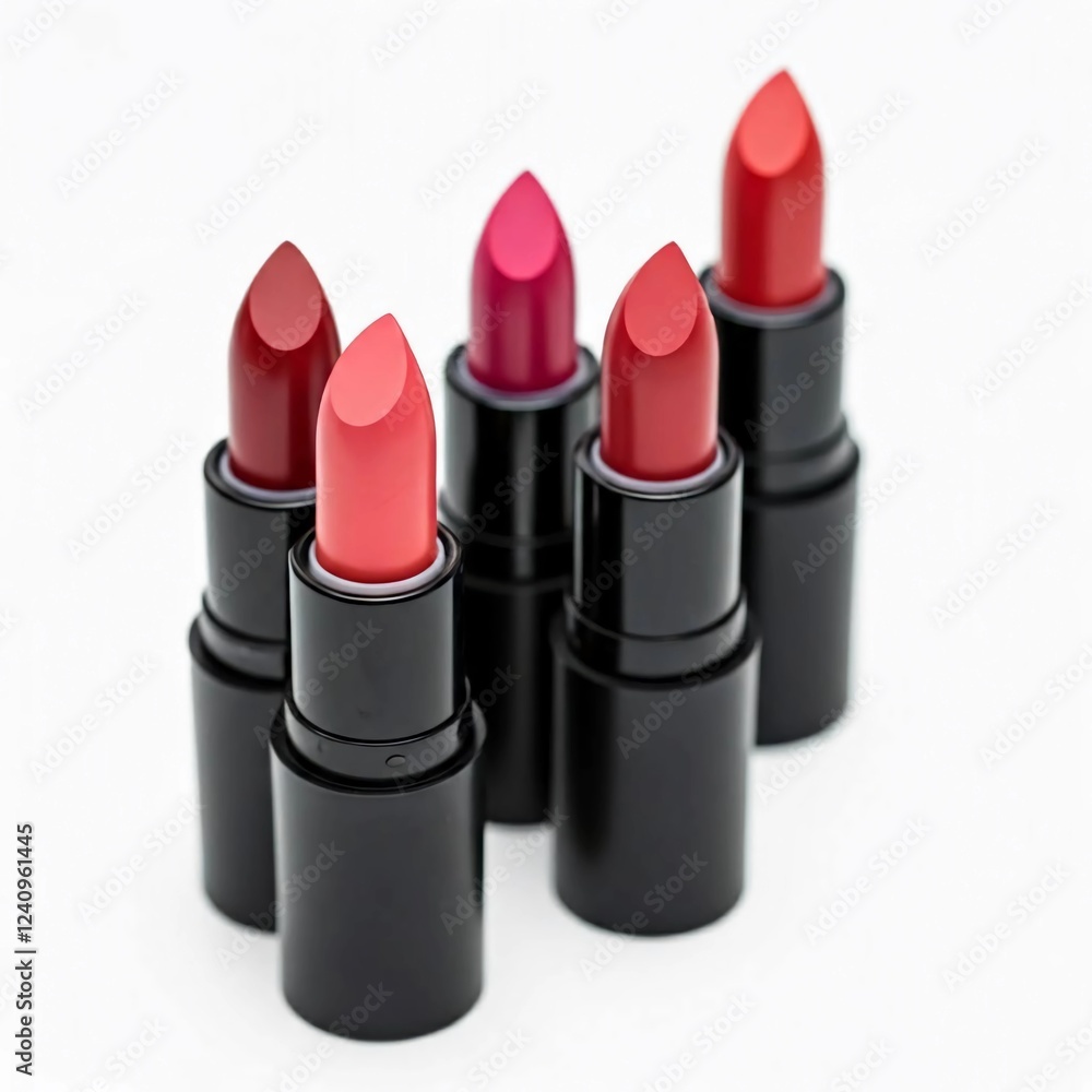 Fototapeta premium Lipstick for makeup white background.