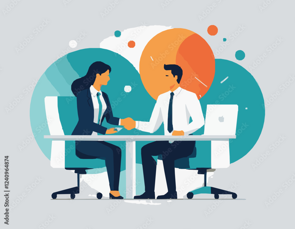 Business Collaboration and Partnership Vector Illustration Business Collaboration and Partnership Vector Illustration