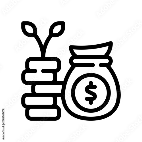 wealth line icon