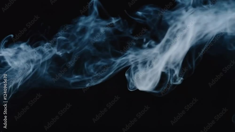 Smooth flowing smoke on a black background Smooth flowing smoke on a black background