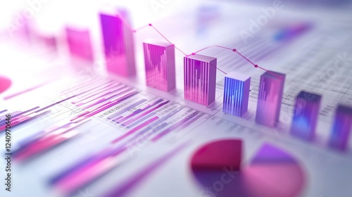 Infographic Statistical Background with Data Analysis