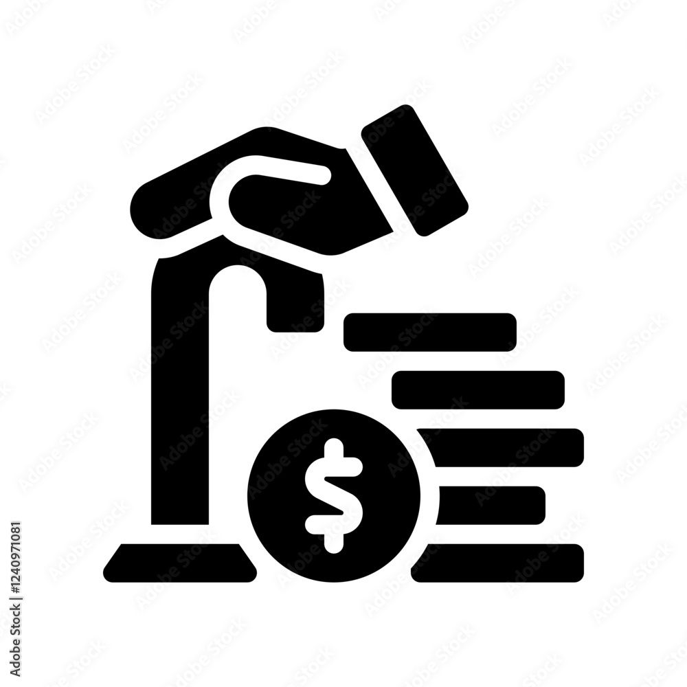 retirement glyph icon