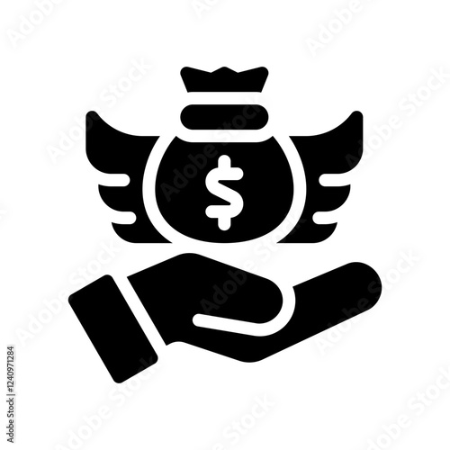 financial glyph icon