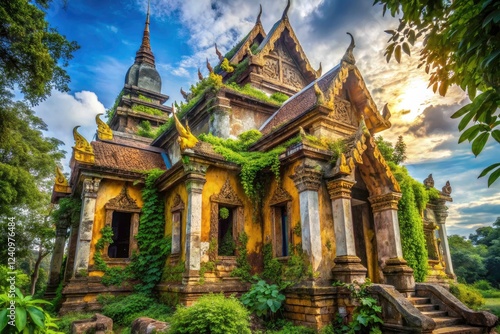 Wallpaper Mural Abandoned Wat Phikhun Thong: a Bangkok temple's haunting beauty captured in stunning photography. Torontodigital.ca