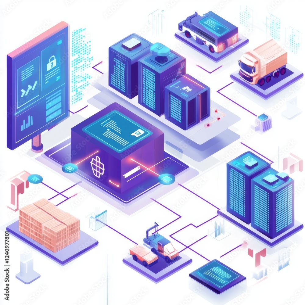 Futuristic Concept of Data Management and Logistics with Digital Infrastructure and Transportation System Futuristic Concept of Data Management and Logistics with Digital Infrastructure and Transportation System