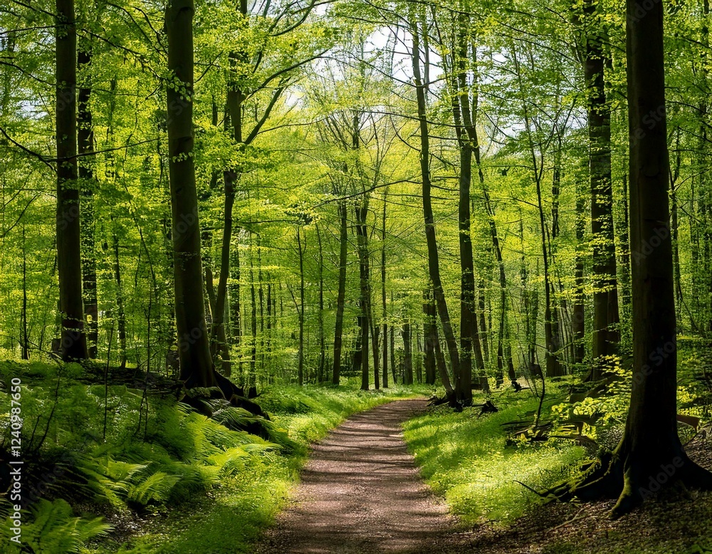 Obraz premium 森 木 自然 林 光