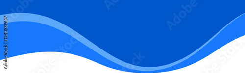 Border shape. Header for website banner. Abstract curve bottom section. Divider for web page template. Blue organic wavy form separator for modern headline.
