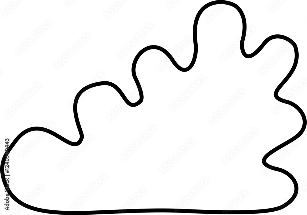 Fototapeta premium Bush Outline Coloring