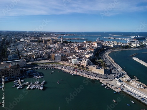 Wallpaper Mural A flight over Bari offers a majestic view of the Basilica of St. Nicholas, the main Christian shrine that attracts pilgrims from all over the world. the beauty of ancient churches and narrow streets. Torontodigital.ca