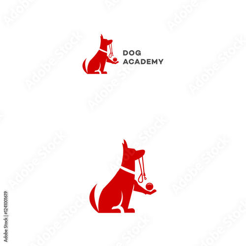 Dog academy logo vector icon