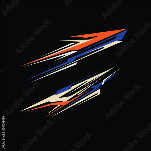 car body wrap decal design vector. car background decal template