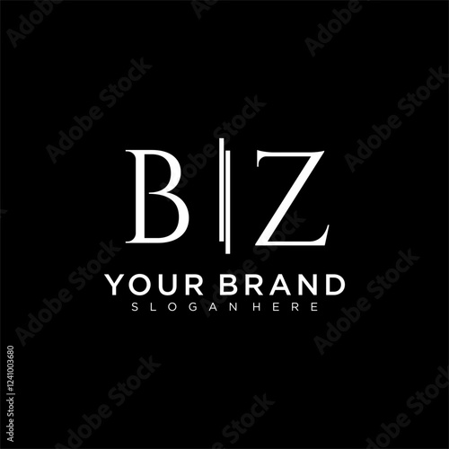 BZ letter monogram logo with bussines style dsign