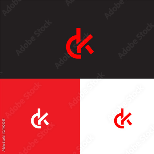 Minimalist KD, DK Monogram Logo photo