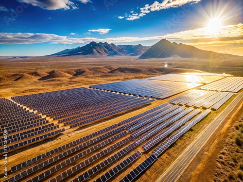 Clean energy thrives in the Karoo:  a vast South African solar farm converts desert sun into renewable power.