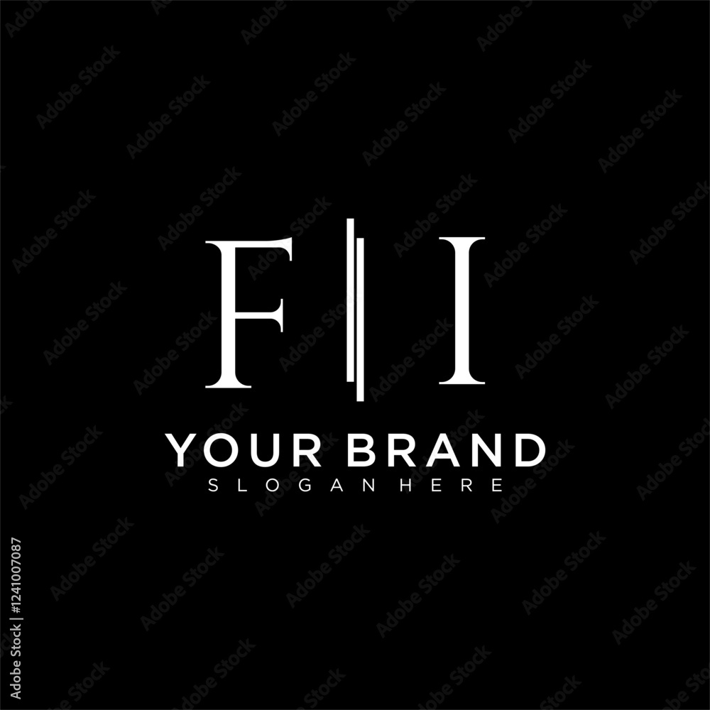 FI letter monogram logo with bussines style dsign FI letter monogram logo with bussines style dsign