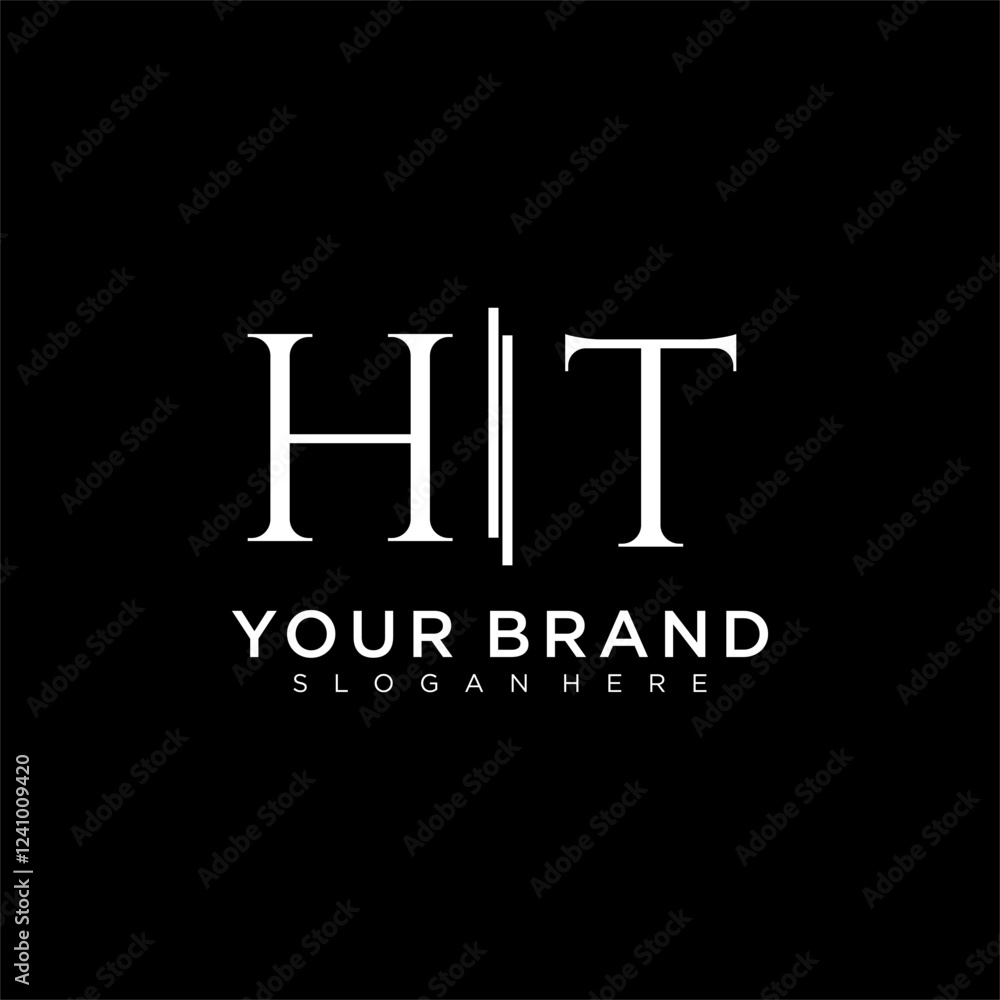 HT letter monogram logo with bussines style dsign HT letter monogram logo with bussines style dsign