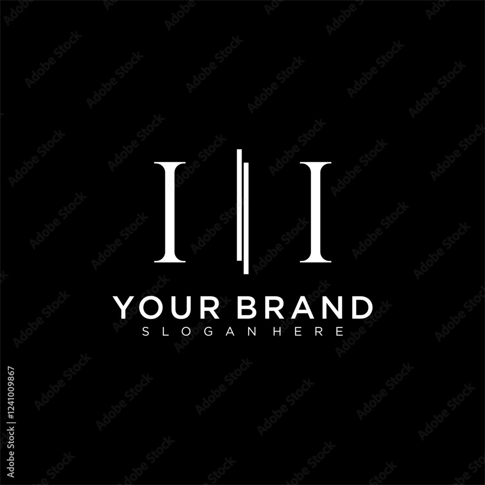 II letter monogram logo with bussines style dsign II letter monogram logo with bussines style dsign