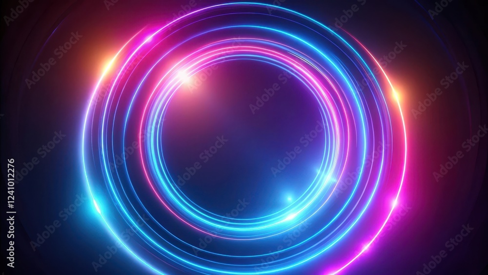 A mesmerizing abstract neon light streaks background with a circular ring motion path in vibrant colors moving swiftly across the screen, abstract, futuristic A mesmerizing abstract neon light streaks background with a circular ring motion path in vibrant colors moving swiftly across the screen, abstract, futuristic
