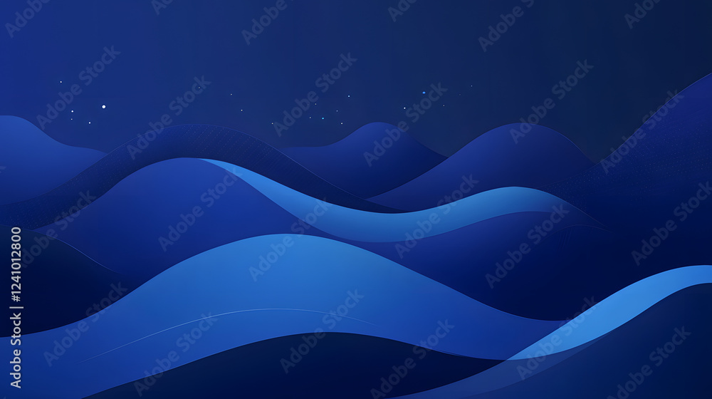 Fototapeta premium A powerful midnight blue design with angular shapes, glowing accents, and textured backgrounds, ideal for creating striking visuals and energetic digital branding projects.