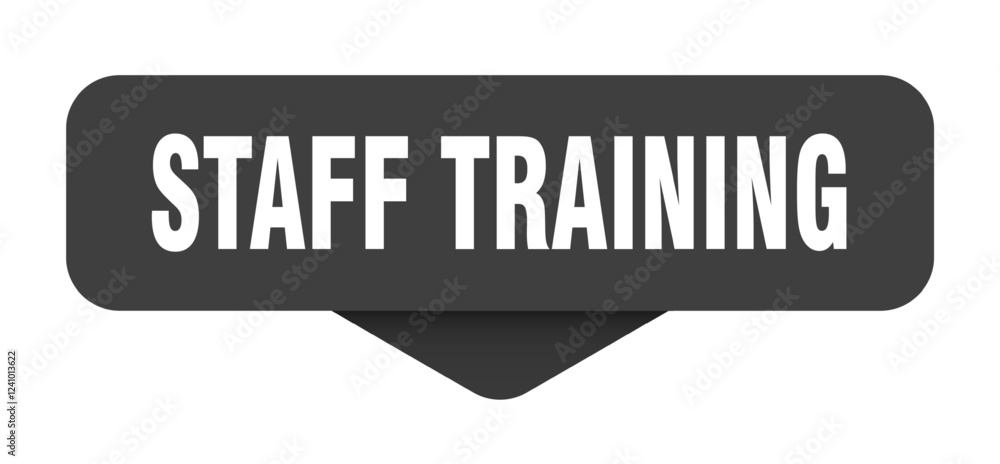 Fototapeta premium staff training sticker. staff training sign on transparent background