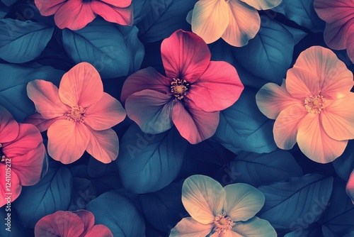 Wallpaper Mural Close-up of pink and peach blossoms. Torontodigital.ca