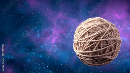 Mesmerizing Celestial Orb Floating Amidst Vibrant Cosmic Nebula