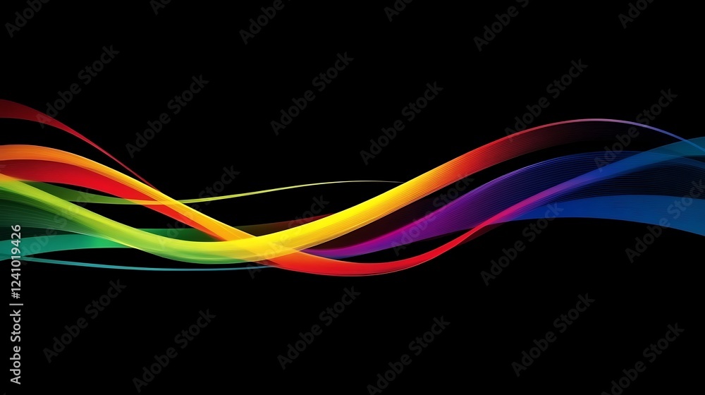 Rainbow waves, abstract background Rainbow waves, abstract background