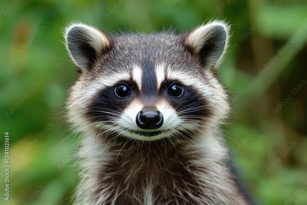 adorable raccoon captured in a close-up shot, its curious eyes sparkling with mischief and wonder, fur details sharply defined against a softly blurred natural backdrop adorable raccoon captured in a close-up shot, its curious eyes sparkling with mischief and wonder, fur details sharply defined against a softly blurred natural backdrop