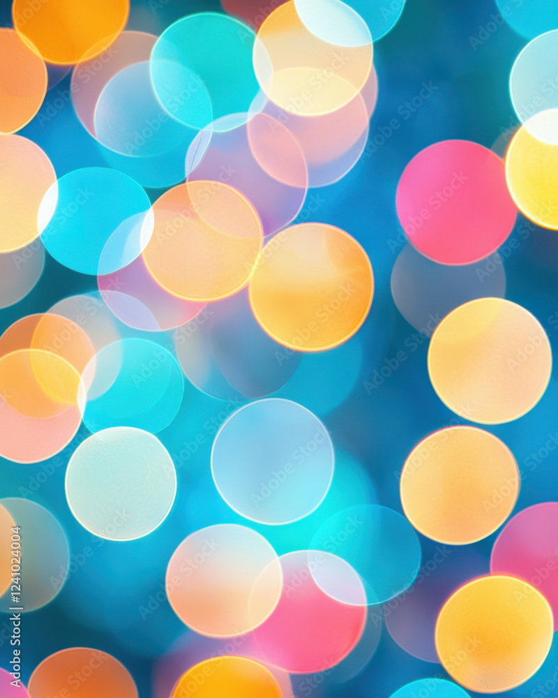 Bright, colorful bokeh lights create dreamy, abstract background Bright, colorful bokeh lights create dreamy, abstract background