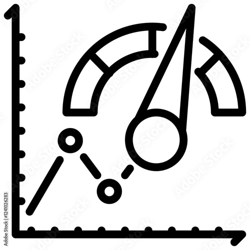 business performance vector outline icon