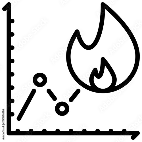 trandingb topic vector outline icon