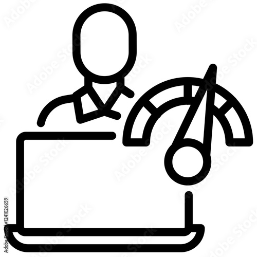 workload vector outline icon