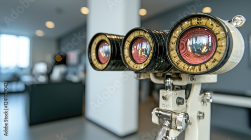 Vintage ophthalmic device in modern office photo