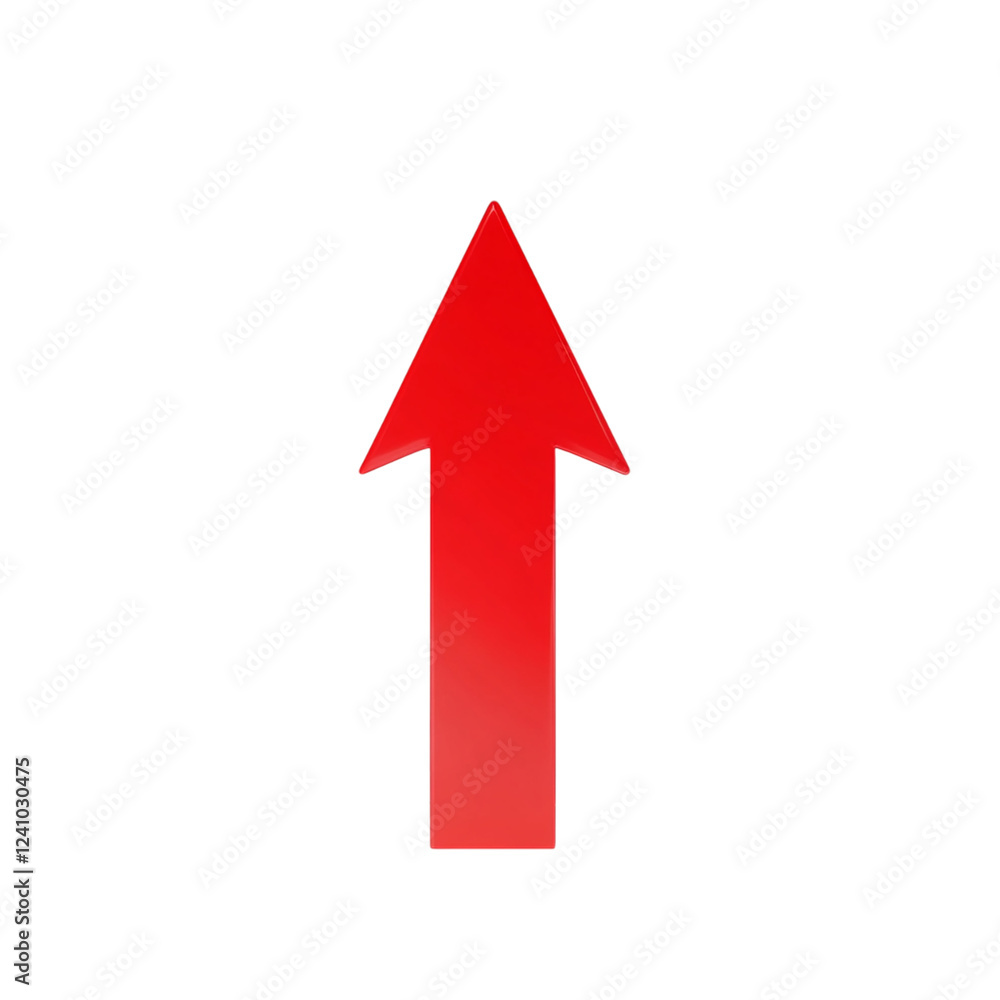 Red Up Arrow 3D Render Graphic Design Element Business Success Growth Progress Direction Pointer Indicator Symbol Illustration for Website Red Up Arrow 3D Render Graphic Design Element Business Success Growth Progress Direction Pointer Indicator Symbol Illustration for Website