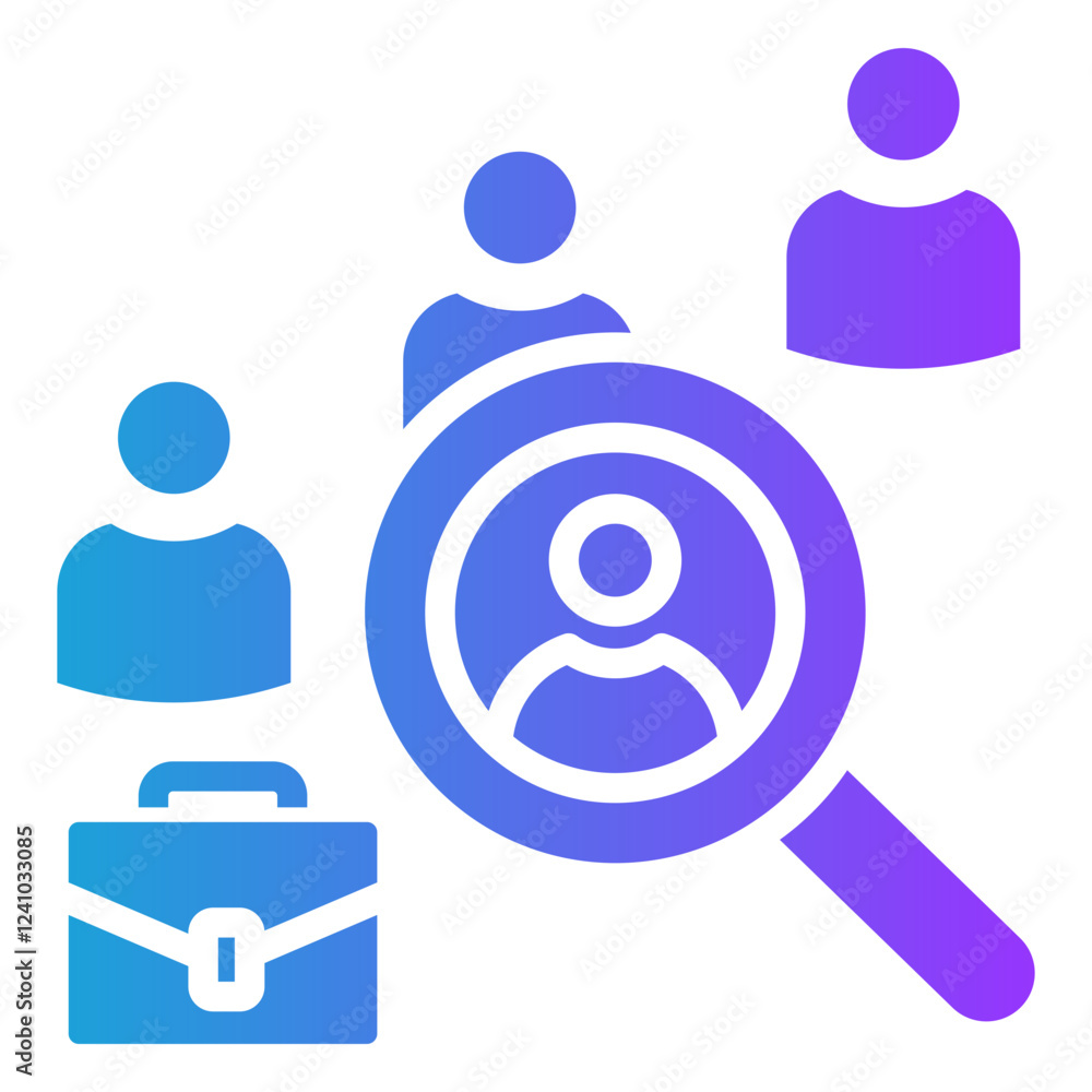 Candidate Screening glyph gradient icon Candidate Screening glyph gradient icon
