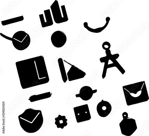 A grid of various icons for use in illustration and editorial content