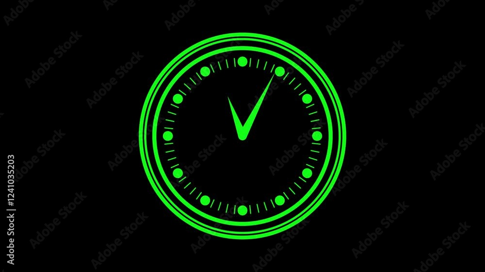 counting down animated clock isolated, Simple clock animation in black background counting down animated clock isolated, Simple clock animation in black background