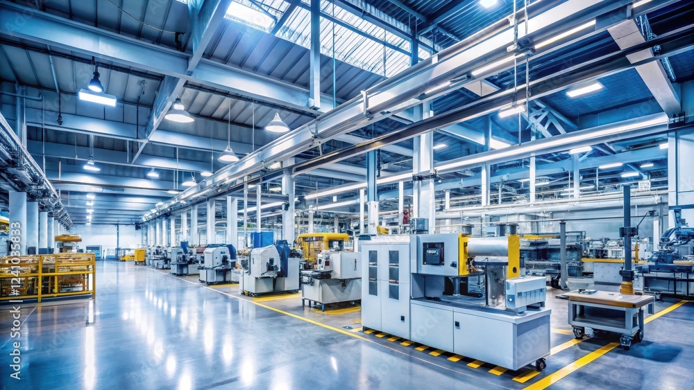 Fototapeta premium Industrial machinery in a modern factory setting
