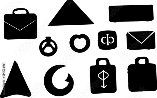 A grid of various icons for use in illustration and editorial content