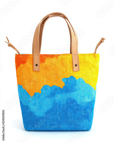 Colorful tie dye hobo bag with bold hues and stylish handles photo